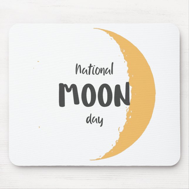 National Moon Day Mouse Mat (Front)
