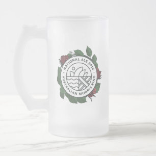 National Morris Ale Glass Tankard Frosted Glass Beer Mug
