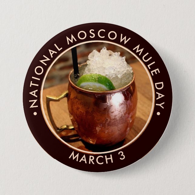 National Moscow Mule Day 7.5 Cm Round Badge (Front)