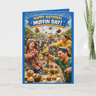 National Muffin Day Greeting Card, Muffin Fight! Card