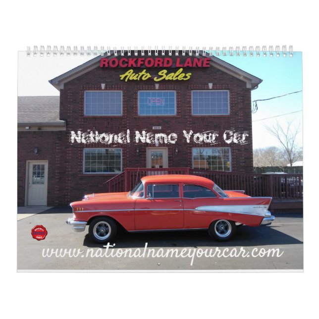 National Name Your car Rockford Lane Auto Sales Ca Calendar (Cover)