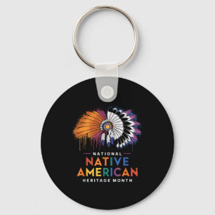 National Native American Heritage Month Heart Key Ring