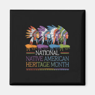 National Native American Heritage Month Heart Magnet