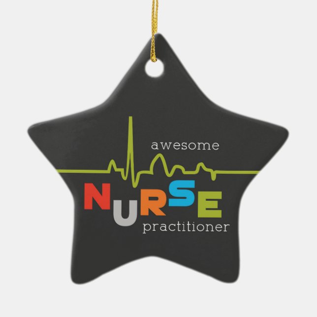 National Nurse Practitioner Week Awesome Ceramic Tree Decoration (Front)