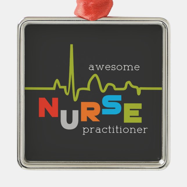 National Nurse Practitioner Week Awesome Metal Tree Decoration (Front)