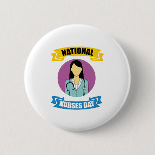 national Nurses Day 6 Cm Round Badge