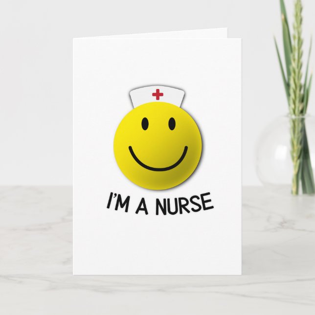 National Nurses Day I'm A Nurse Emoji Card (Front)