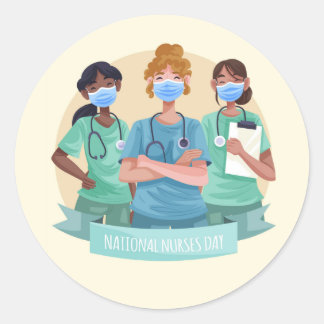 National Nurses Day / Nurse Appreciation Week Classic Round Sticker