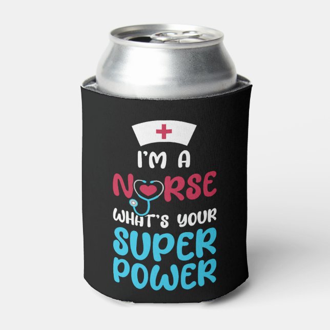 national nurses day. thank you for beeing awesome can cooler (Can Front)