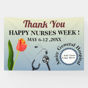 National Nurses Week Tulip & Logo Thank You  Banner