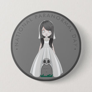 National Paranormal Day, ghost bride 7.5 Cm Round Badge