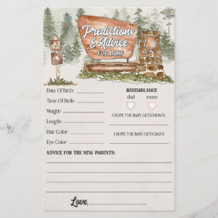 national park advice for baby shower game 