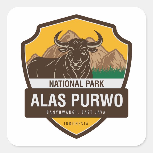 National Park Alas Purwo Indonesia Square Sticker (Front)