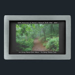 National Park Anniversary Hot Springs Mt Trail Rectangular Belt Buckle<br><div class="desc">You are viewing The Lee Hiller Designs Collection of Home and Office Decor, Apparel, Gifts and Collectibles. The Designs include Lee Hiller Photography and Mixed Media Digital Art Collection. You can view her Nature photography at http://HikeOurPlanet.com/ and follow her hiking blog within Hot Springs National Park. Hot Springs was established...</div>