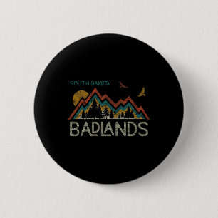 National Park Badlands South Dakota The Mount Rush 6 Cm Round Badge