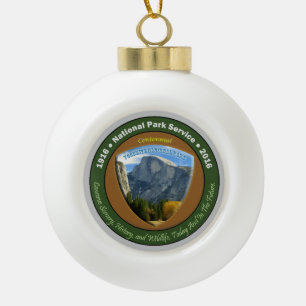 National Park Centennial Christmas Half Dome Ceramic Ball Christmas Ornament