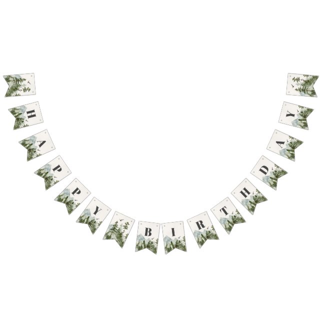 national park forest woodland birthday banner (All)