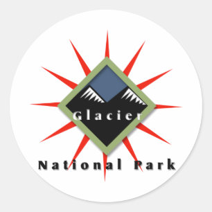 National Park, Glacier Classic Round Sticker