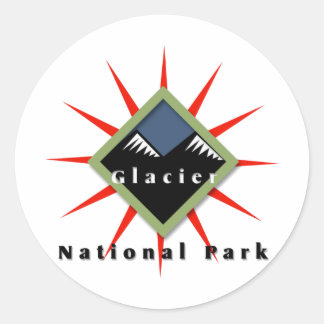 National Park, Glacier Classic Round Sticker
