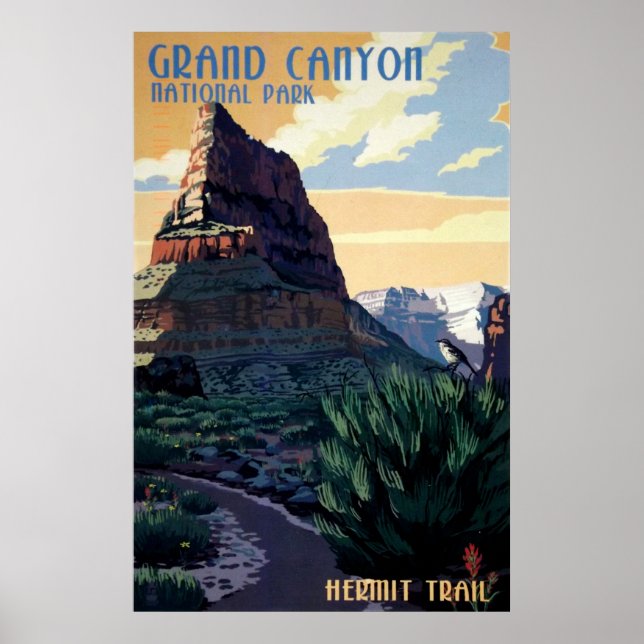 National Park Grand Canyon Vintage Travel Poster (Front)