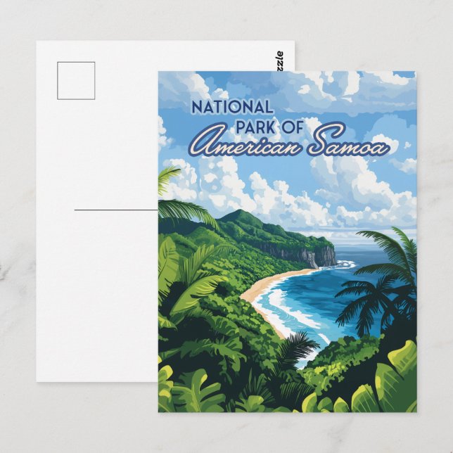 National Park of American Samoa Beach Rainforest Postcard (Front/Back)