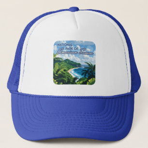 National Park of American Samoa Beach Rainforest Trucker Hat
