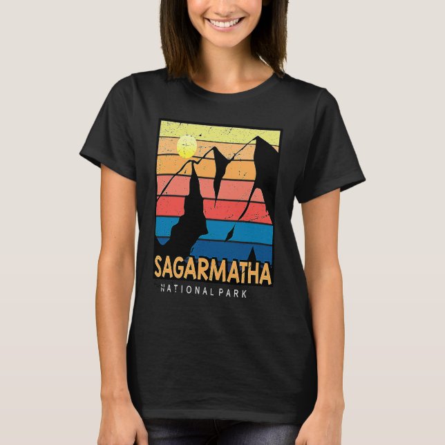 National Park Sagarmatha Everest Tibet Nepal 1976 T-Shirt (Front)
