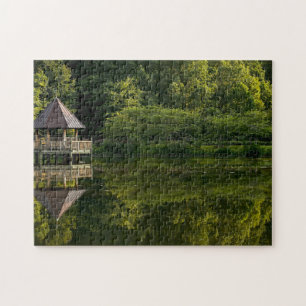 National Park Scenic Garden House Lake Virginia Jigsaw Puzzle
