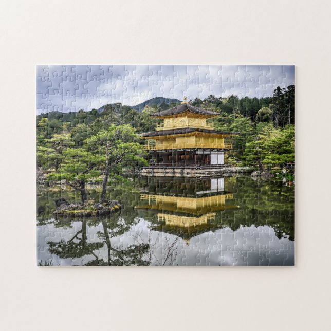National Park Scenic Japanese Garden House Lake Jigsaw Puzzle (Horizontal)