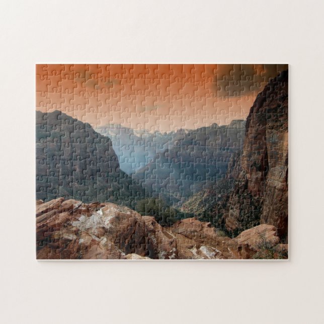 National Park Scenic Mountains Sunset Jigsaw Puzzle (Horizontal)
