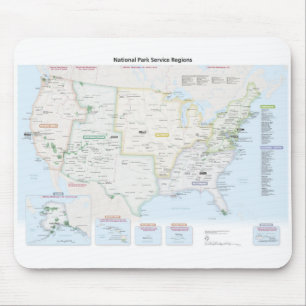 National Park Service Region Map Mouse Mat