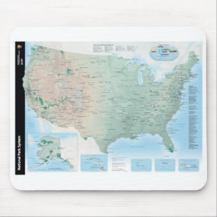 National Park Service System Map Mouse Mat