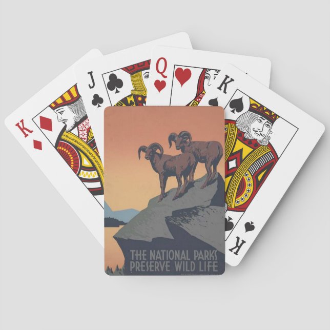 National Park Service Travel Poster Playing Cards (Back)
