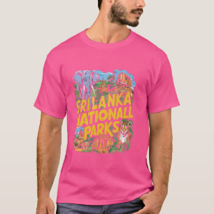 National Park Sri Lanka India Elephants Travel Vac T-Shirt