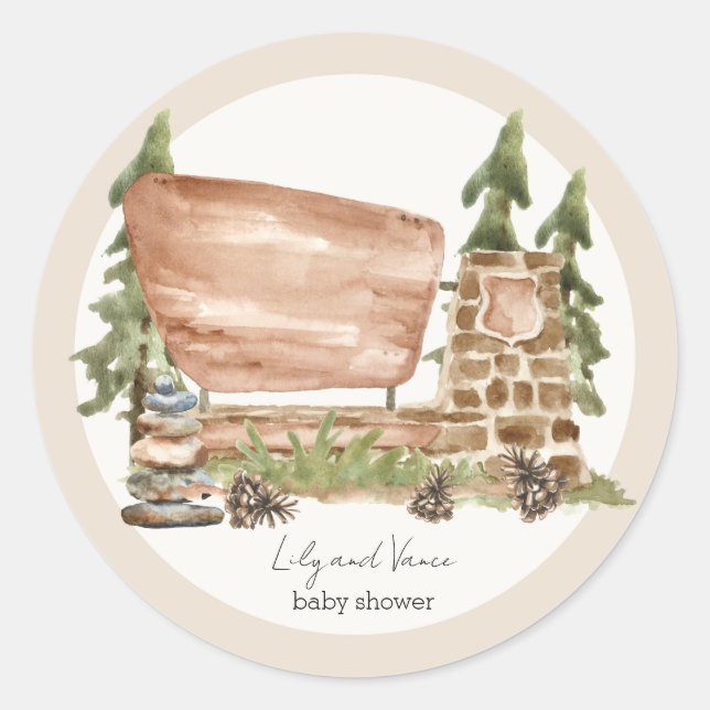 National Park Stickers Round label  (Front)