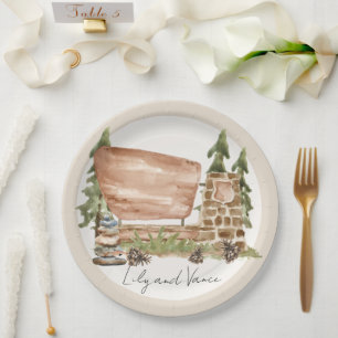 National Park Van Road trip Paper Plate