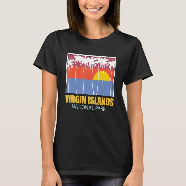 National Park Virgin Islands St John Souvenir Palm T-Shirt (Front)