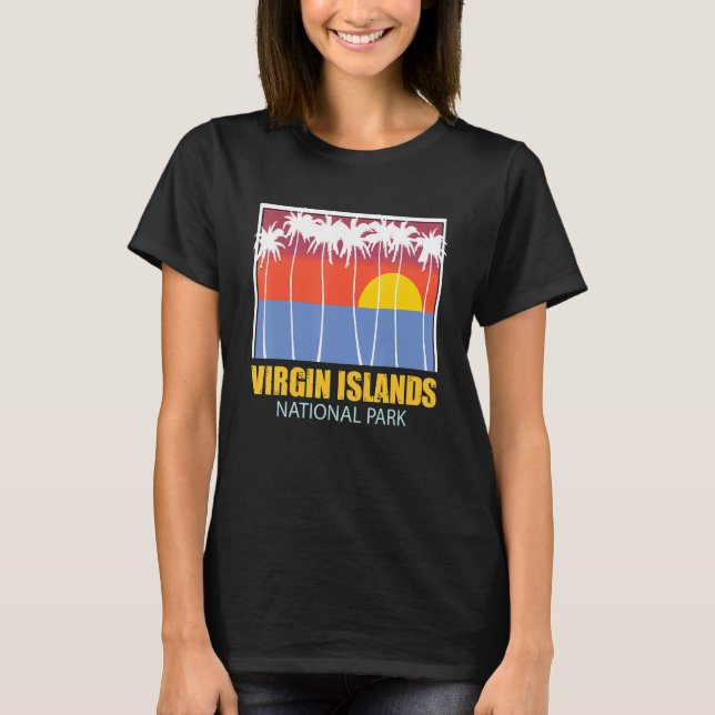 National Park Virgin Islands St John Souvenir Palm T-Shirt (Front)