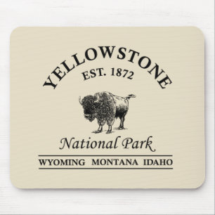 National Park Yellowstone Mouse Mat