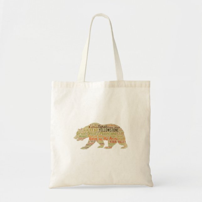 National Parks 59 National Parks Bear Hiking Outdo Tote Bag (Front)