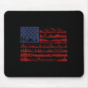 National parks american flag patriotic july 4th mouse mat