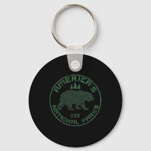National Parks Bear Hiking Travel Camping Outdoors Key Ring