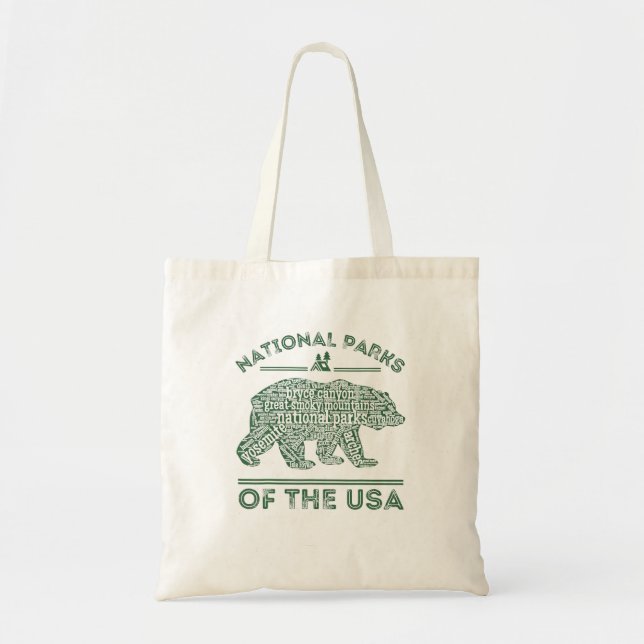 National Parks Bear Hiking Travel Camping Outdoors Tote Bag (Front)