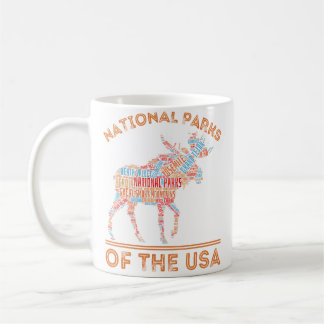 National Parks Moose Hiking Travel Camping Outdoor Coffee Mug