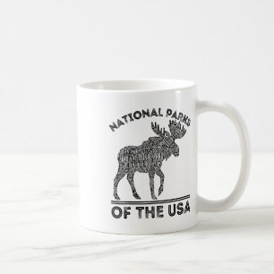 National Parks Moose Hiking Travel Camping Outdoor Coffee Mug