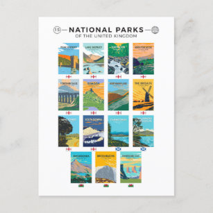 National Parks Of The United Kingdom List Postcard