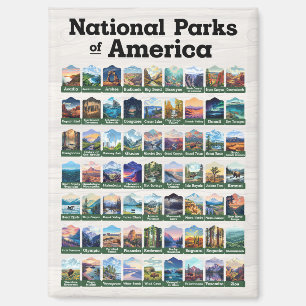 National Parks of the United States of America USA Magnet
