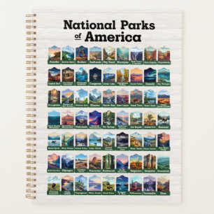 National Parks of the United States of America USA Planner