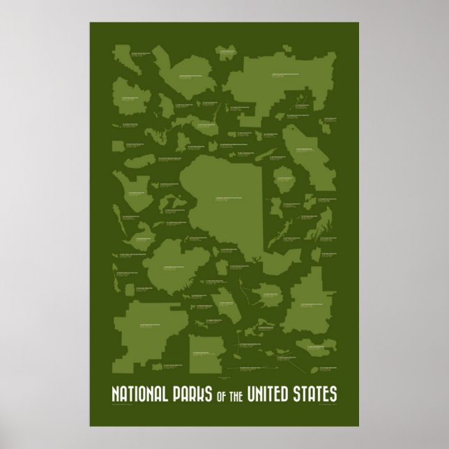 National Parks of the United States Poster (Front)