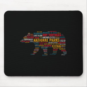 National Parks Usa Bear Hiking Camng Adventure Gif Mouse Mat